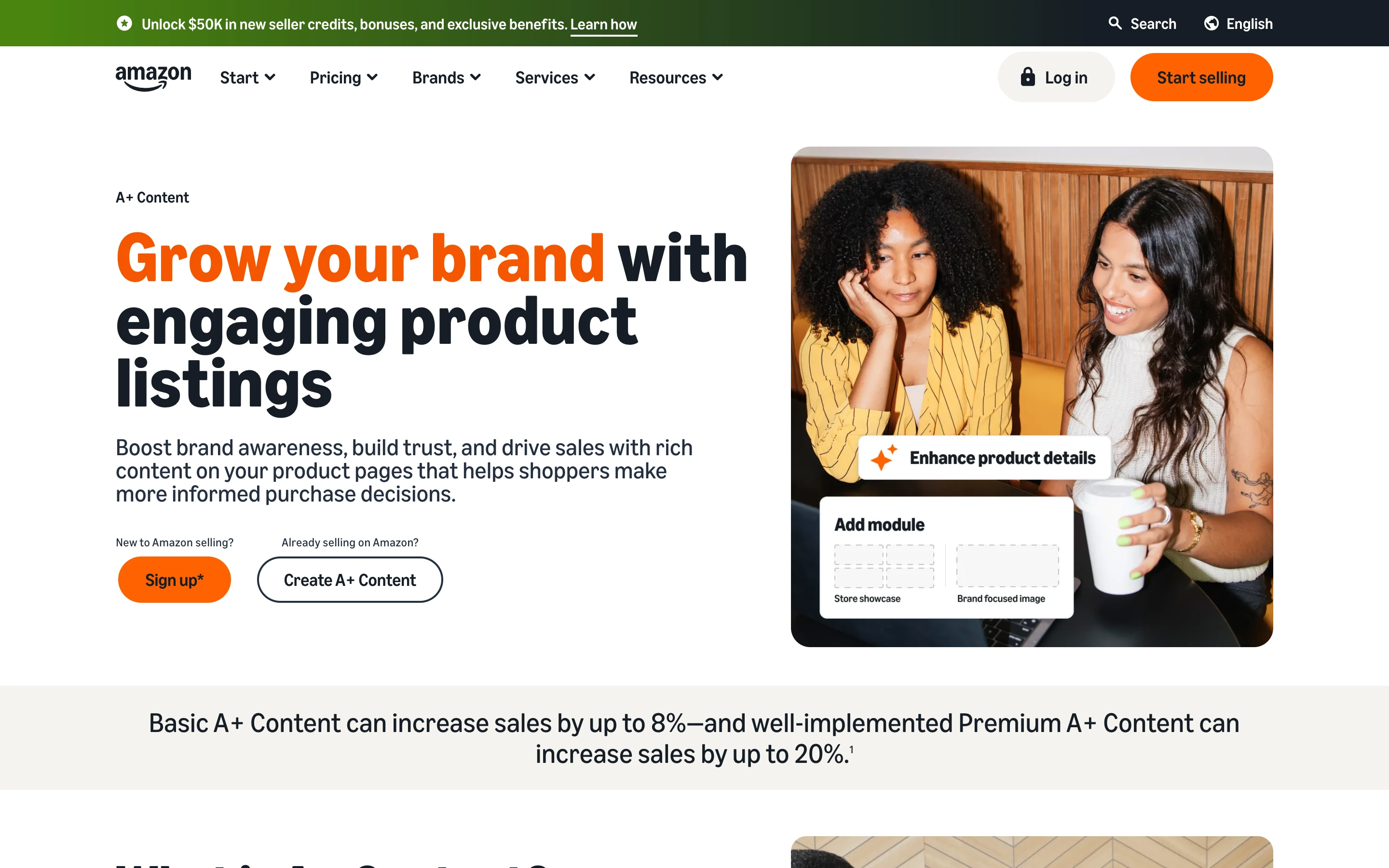 Amazon A+ Content official product page or product image